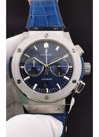 Hublot Classic Fusion Chronograph Caja de Acero Inoxidable Dial Azul Reloj Réplica a Espejo 1:1