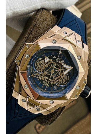 Hublot Big Bang UNICO Sang Bleu II Oro Rosado Calidad a Espejo 1:1 Reloj Réplica Suizo