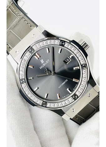 Hublot Classic Fusion Acero Inoxidable Dial Gris Reloj Réplica Suizo Calidad Espejo 1:1