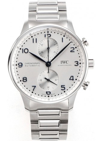IWC Portuguese Chronograph Reloj Réplica Suizo en Caja de Acero Dial Blanco - Edición Réplica a Espejo 1:1