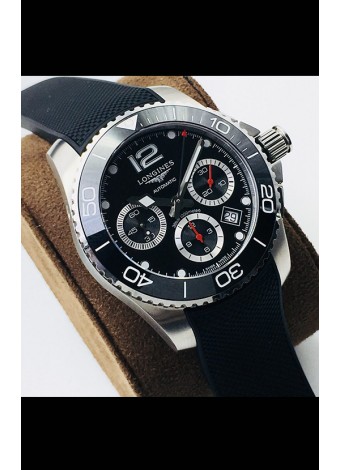 Largoines HydroConquest Automatic Chronograph 1:1 Swiss Replica Black Dial Watch 