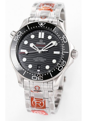 Omega Seamaster 300M Master Chronometer Reloj Suizo Negro Acero 904L Reloj Réplica a Espejo 1:1