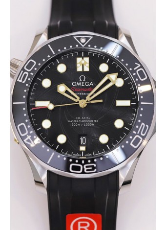 Omega Seamaster James Bond Reloj Suizo Negro Acero 904L Reloj Réplica a Espejo 1:1