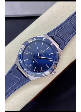 Omega Co-Axial Constellation 41MM Acero 904L Dial Azul Reloj Réplica a Espejo 1:1
