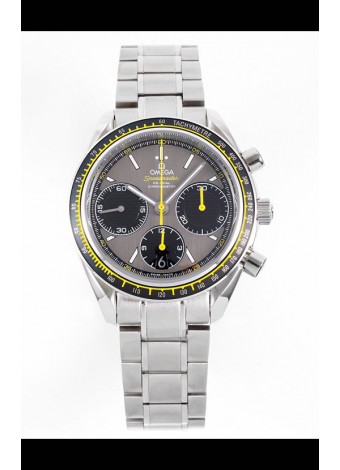 Omega Speedmaster Racing Acero 904L Chronograph Réplica a Espejo 1:1 Dial Gris