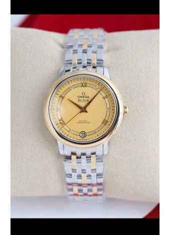 Omega De Ville Edition Reloj Suizo Automático en Dos Tonos Oro Amarillo - Dial Oro