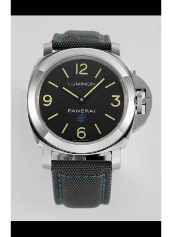 Panerai Luminor Base Logo PAM00774 Dial Negro en Calidad Espejo 1:1 - Acero 904L en Correa de Lona