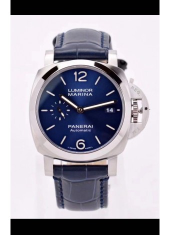 Panerai Luminor PAM01393 Automatic Dial Azul 42MM Calidad Espejo 1:1 - Acero 904L en Correa de Piel