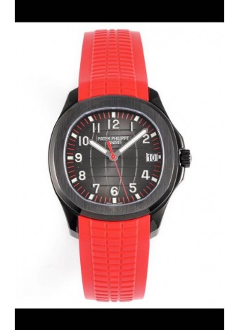 Patek Philippe Aquanaut 5167 Black Venom Edition Reloj Réplica a Espejo 1:1 - Correa Roja