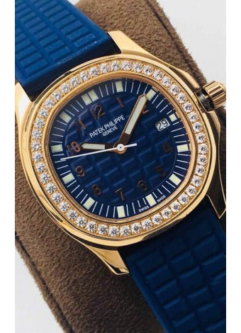 Patek Philippe Aquanaut 5067A Reloj Réplica Suizo en Oro Amarillo Dial Azul - 35MM