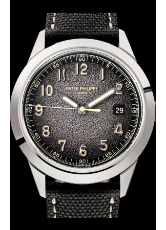 Patek Philippe Calatrava 5226G-001 Acero 904L Reloj Réplica a Espejo 1:1 Correa Hibrida Piel/Lona