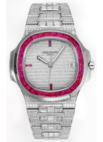 Patek Philippe Nautilus 5711/A Reloj Réplica Suizo a Espejo 1:1 Acero 904L Caja Diamantes