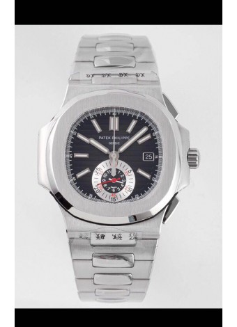 Patek Philippe Nautilus 5980/1A Caja Acero 904L  en Dial Negro - Réplica a Espejo 1:1