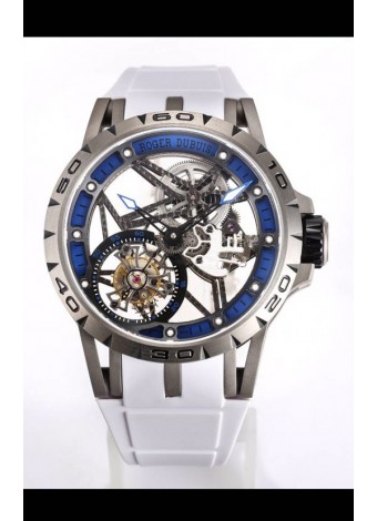 Roger Dubuis Excalibur Spider Flying Tourbillon Skeleton Caja Titanio 45MM Reloj Réplica Suizo a Espejo 1:1