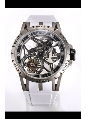 Roger Dubuis Excalibur Spider Flying Tourbillon Skeleton Caja Titanio 45MM Reloj Réplica Suizo a Espejo 1:1