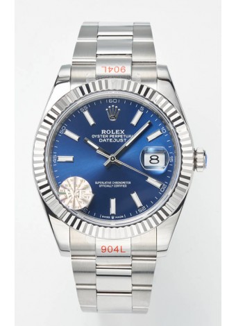 Rolex Datejust Movimiento Cal.3235 Reloj Suizo Réplica a Espejo 1:1 Acero 904L 41MM - Dial Azul