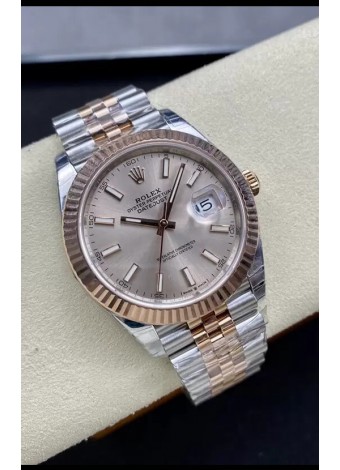 Rolex Datejust 126331 41MM ETA 3235 Reloj Réplica Suizo a Espejo 1:1 en Oro Rosado Acero 904L