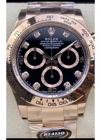 Rolex Cosmograph Daytona M116505 Oro Rosado Movimiento Original Cal.4130 -  Reloj Acero 904L
