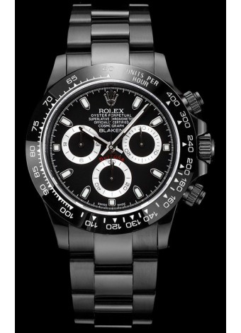 Rolex Daytona Blaken Réplica Suiza a Espejo 1:1 Dial Negro Movimiento Cal.4130 (CON CAJA) 
