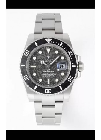 Rolex Submariner DiW Caja Acero Inoxidable Bisel Negro Reloj Edición Cerámica