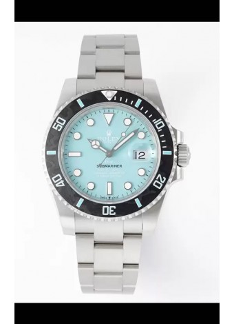 Rolex Submariner DiW Caja Acero Inoxidable Bisel Negro Reloj Edición Cerámica Dial Azul