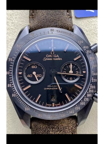 Omega Speedmaster Dark Side of the Moon Correa Marrón - Reloj Réplica Superclone 1:1 