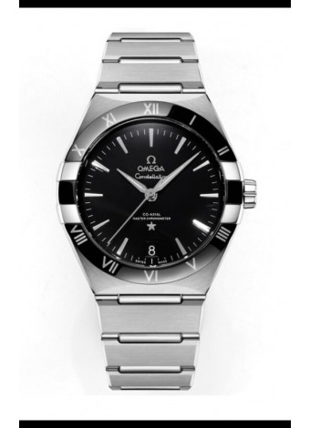 Omega Co-Axial Constellation Acero Inoxidable Dial Negro Réplica Espejo 1:1 41MM