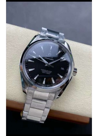 Omega Aqua Terra 150M Dial Negro Caja Acero 904L Manecilla Acero Réplica Espejo 1:1 41MM 