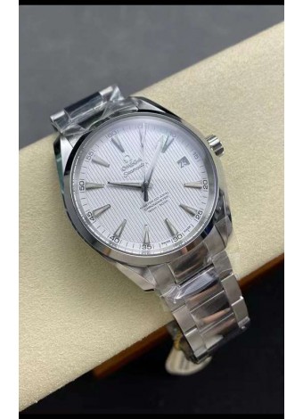 Omega Aqua Terra 150M Dial Blanco Caja Acero 904L Dial Blanco Réplica Espejo 1:1 41MM 