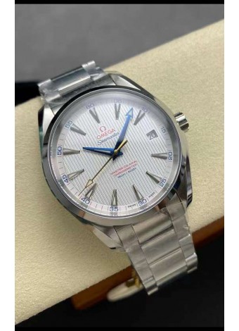 Omega Aqua Terra 150M Dial Blanco Caja Acero 904L Réplica Espejo 1:1 41MM 