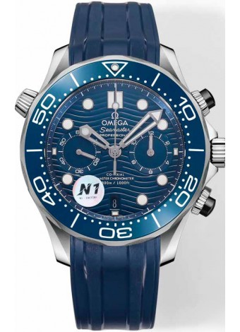 Omega Seamaster Co-Axial Master Chronograph Correa Acero Inoxidable Azul 44MM Réplica Espejo 1:1