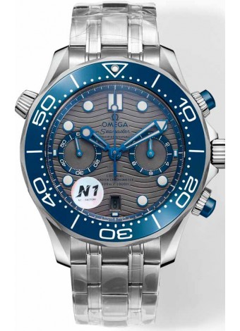 Omega Seamaster Co-Axial Master Chronograph Dial Acero Inoxidable Gris 44MM Réplica Espejo 1:1