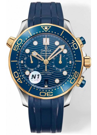 Omega Seamaster Co-Axial Master Chronograph Dial Azul Dos Tonos 44MM Réplica Espejo 1:1
