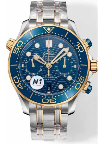 Omega Seamaster Co-Axial Master Chronograph Dial Azul Dos Tonos 44MM Réplica Espejo 1:1