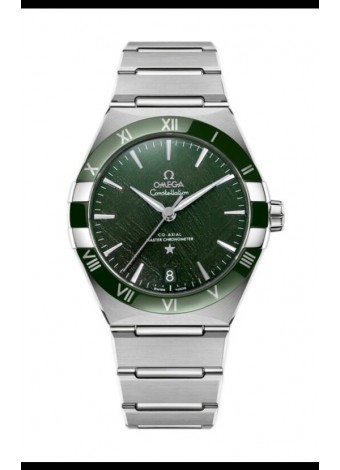 Omega Co-Axial Constellation Acero Inoxidable Dial Verde Réplica Espejo 1:1 41MM