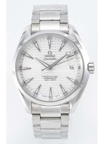 Omega Aqua Terra 150M Dial Blanco Caja Acero 904L Réplica Espejo 1:1 41MM 