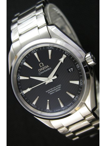 Omega Master Co-Axial Aqua Terra 150M Dial Negro Réplica a Espejo 1:1
