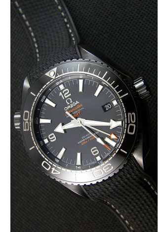 Omega Seamaster Planet Ocean Deep Black GMT 45.5MM Reloj Réplica a Espejo 1:1