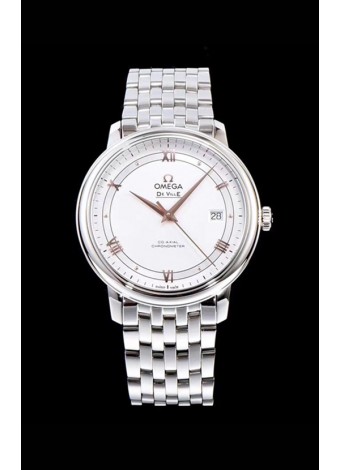 Omega De Ville Prestige Co-Axial 36.8MM White Dial 1:1 Swiss Mirror Replica Watch 