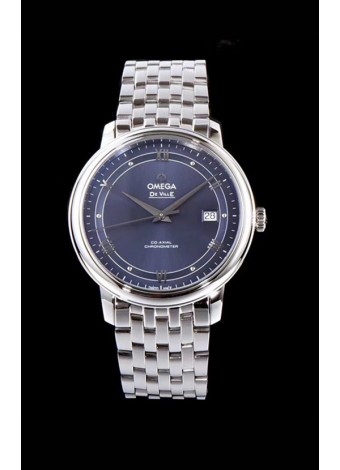 Omega De Ville Prestige Co-Axial 36.8MM Blue Dial 1:1 Swiss Mirror Replica Watch 