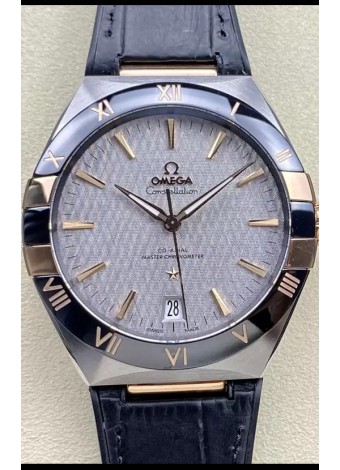 Omega Co-Axial Constellation 41MM Acero 904L - Dial Gris Reloj Réplica a Espejo 1:1