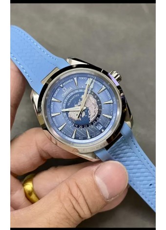 Omega Seamaster Aquaterra 150M Worldtimer Azul Summer Reloj Réplica a Espejo 1:1