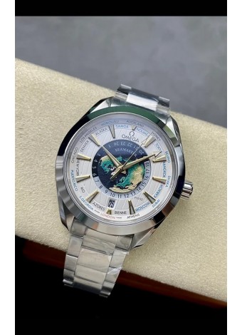Omega Seamaster Aquaterra 150M Worldtimer Dial Blanco Reloj Réplica Espejo 1:1