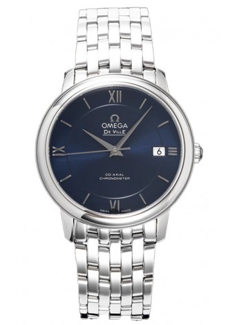 Omega De Ville Co-Axial Chronometer 36.8MM Reloj Réplica Suizo in Dial Azul Oscuro 