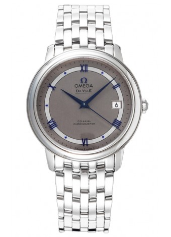 Omega De Ville Co-Axial Chronometer 36.8MM Reloj Réplica Suizo en Dial Gris Oscuro
