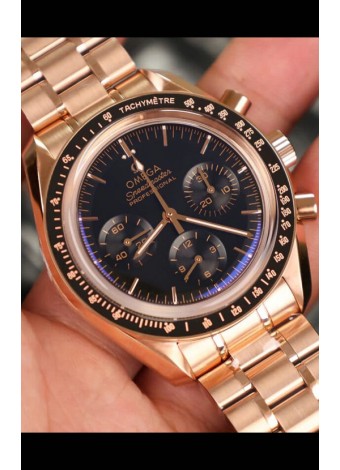 Omega Speedmaster Professional Moonwatch Oro Rosado Réplica Suiza