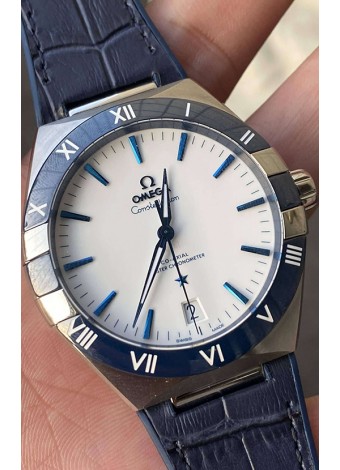 Omega Co-Axial Constellation 41MM Acero 904L Dial Blanco Reloj Réplica Espejo 1:1