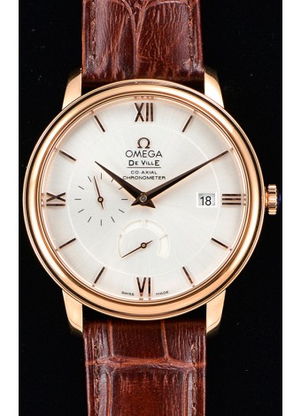 Omega Co-Axial Prestige Power Reserve Reloj Suizo Oro Rosado