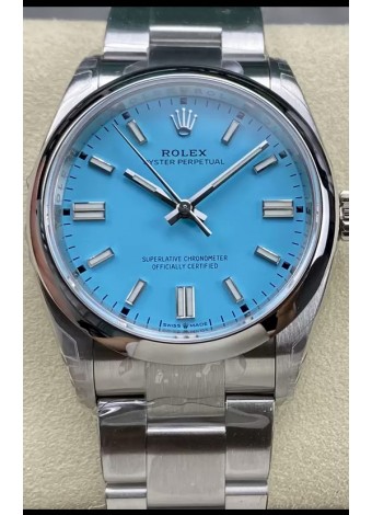 Rolex Oyster Perpetual REF# 126000 36MM Movimiento Suizo Dial Tiffany Azul Acero 904L Reloj Réplica Espejo 1:1