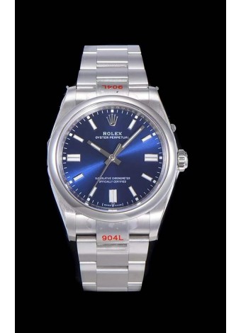Rolex Oyster Perpetual REF#124300 41MM Movimiento Cal.3230 Réplica Suizo Dial Azul Oscuro Acero 904L Reloj Réplica a Espejo 1:1